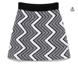 Missoni Black and White Zigzag Skirt